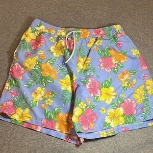 Polo by Ralph Lauren Floral Swim Trunks - Blue, Yellow, Pink